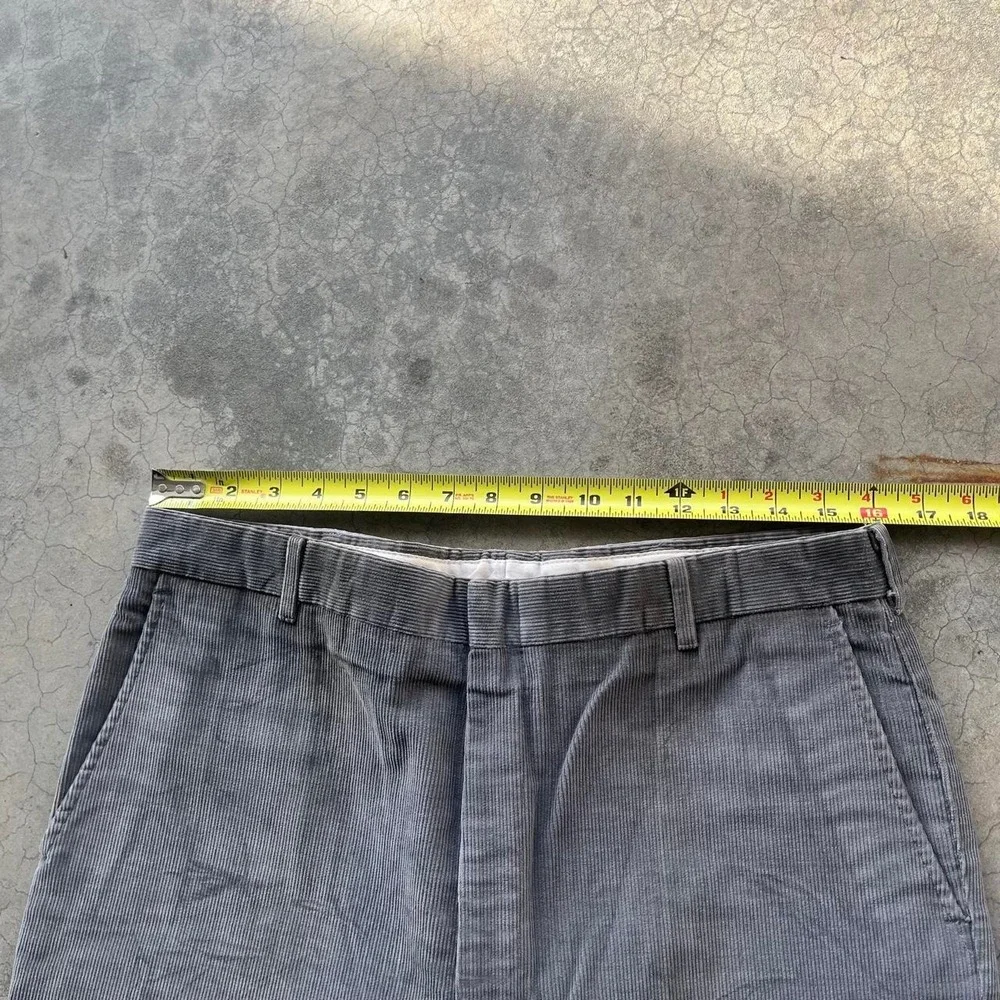 Vintage grey 90s corduroy wide leg trouser pants Sears men's store 32